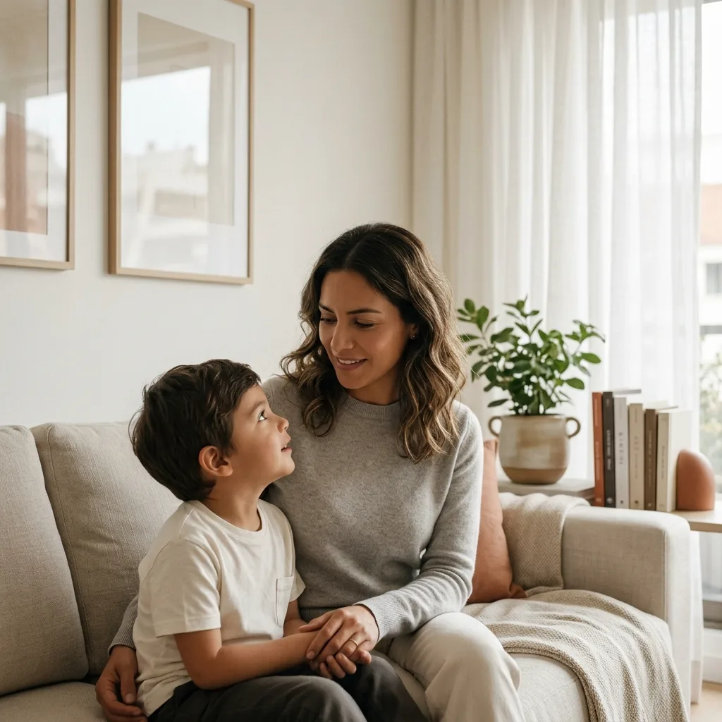 Mamá conectando con su hijo